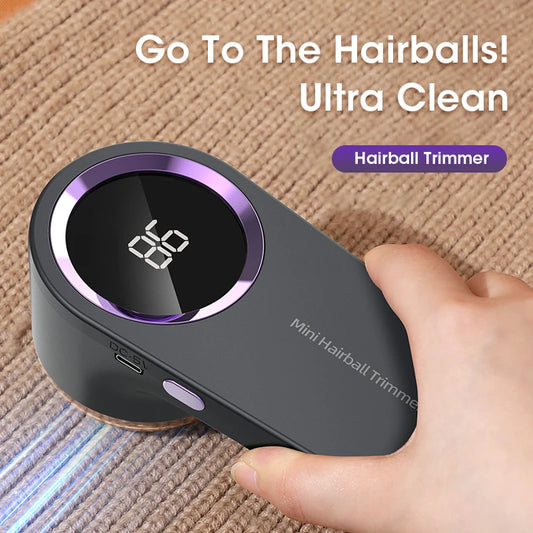 Rechargeable Portable Electric Hair Ball Trimmer LED Display High Capacity Household Lint Remover Clothes Shaver for Clothing Peaceful Pleasures Health and Wellness