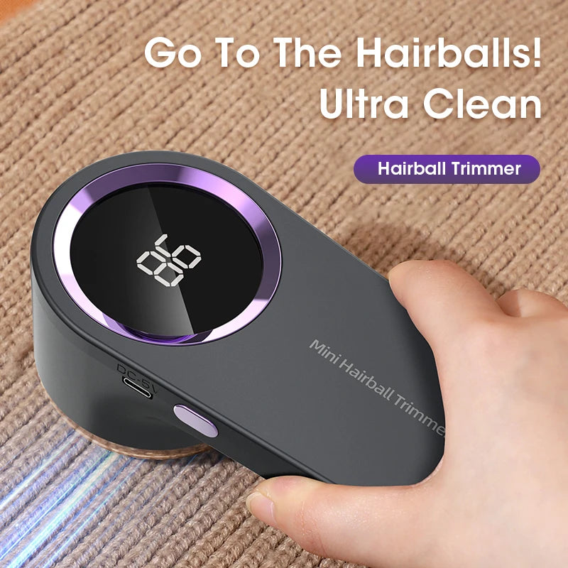 Portable Rechargeable Electric Hair Ball Trimmer Household Clothes Shaver with LED Display High-Capacity Lint Remover for Peaceful Pleasures Health and Wellness