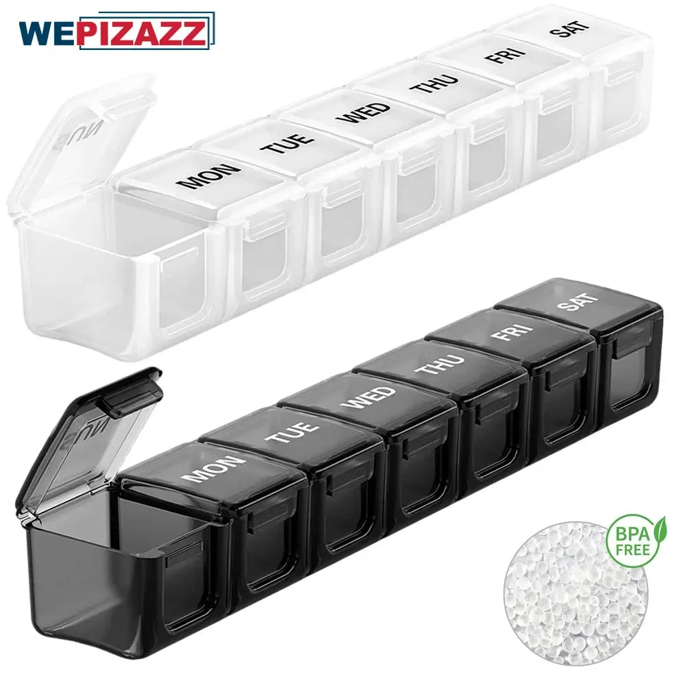 Large Weekly Pill Organizer,Vitamin Pill Box Organizer 7 Day,Am Pm Pill Case for Travel,Medicine Organizer for Fish Oils,Vitamin Peaceful Pleasures Health and Wellness