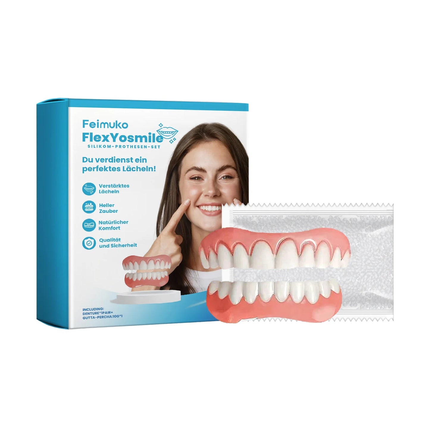 Silicone Denture Liner Kit – Upper & Lower False Teeth Refitting