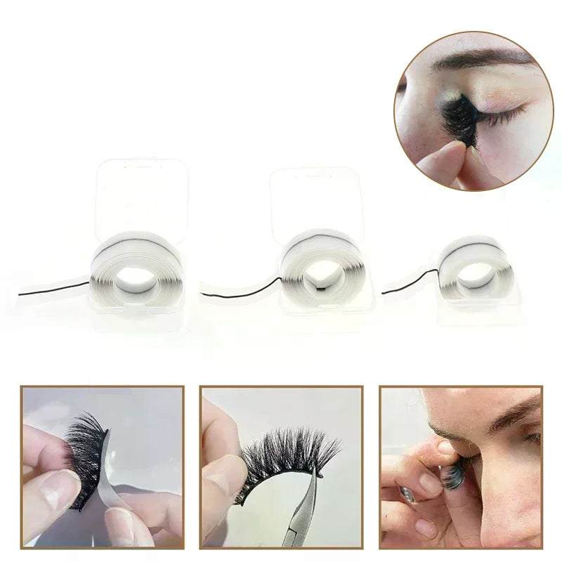 Self-Adhesive False Eyelash Replacement Strip With Box Reusable And Waterproof Natural Looking And Long Lasting Makeup Tools Peaceful Pleasures Health and Wellness