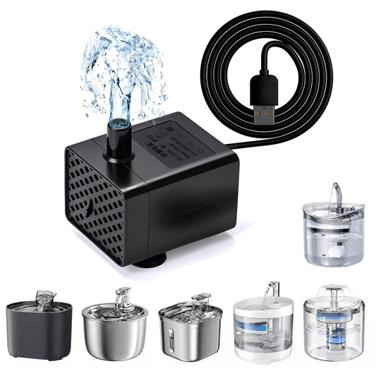 Water Pump Pet Cat Dispenser Anti Dry Burning Motor Replacement Dog Peaceful Pleasures Health and Wellness