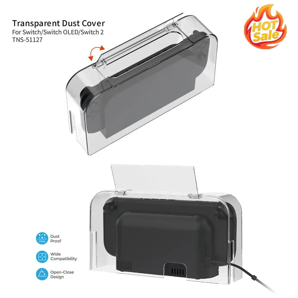 Nintendo Switch 2 Transparent Dust Cover – Waterproof Dock Case