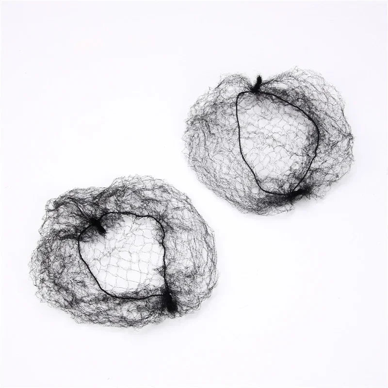 50-Pack Disposable Invisible Mesh Hair Nets – Elastic Bun Nets