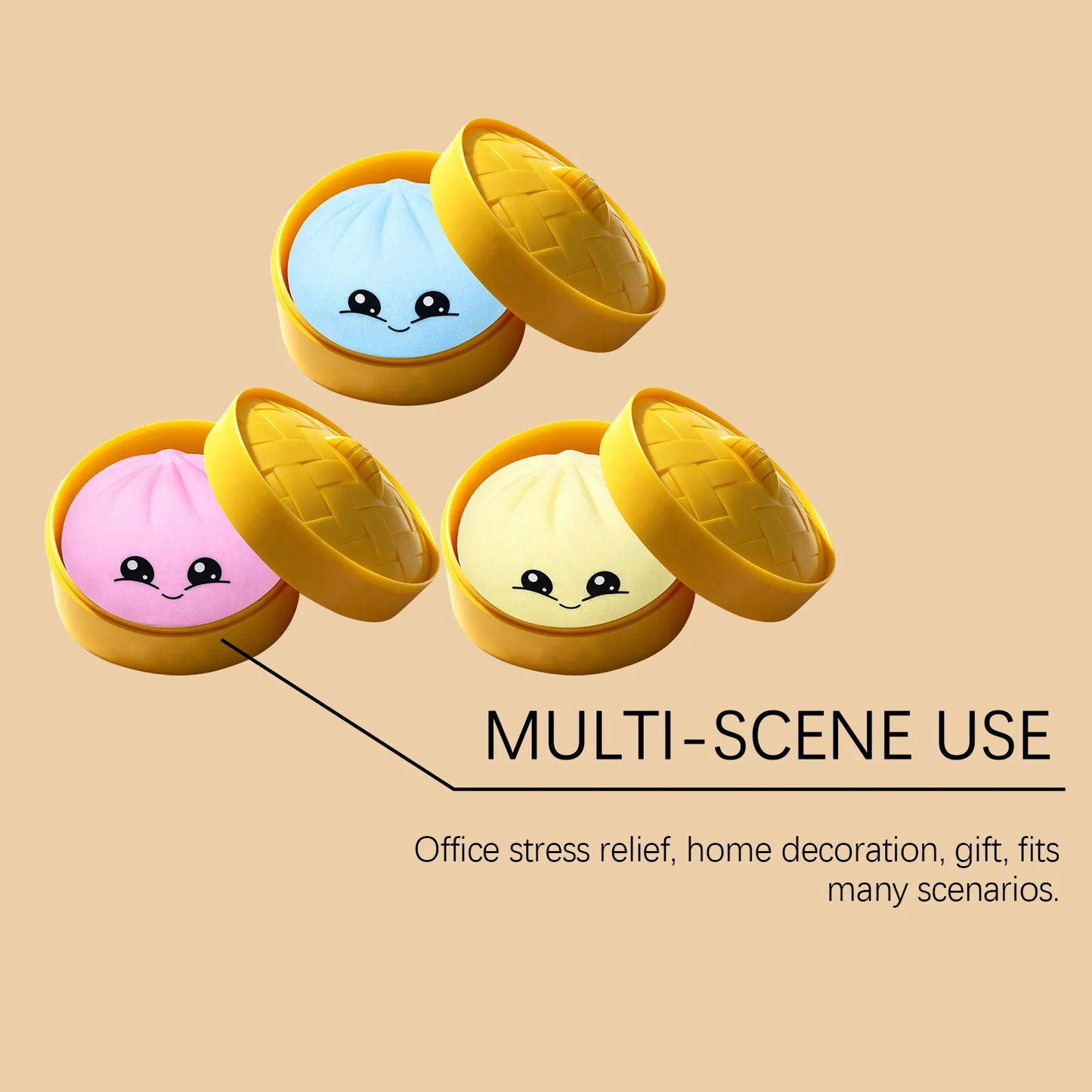 Smiley Face Bread Squeeze Ball Sensory Toy | Kids & Adults