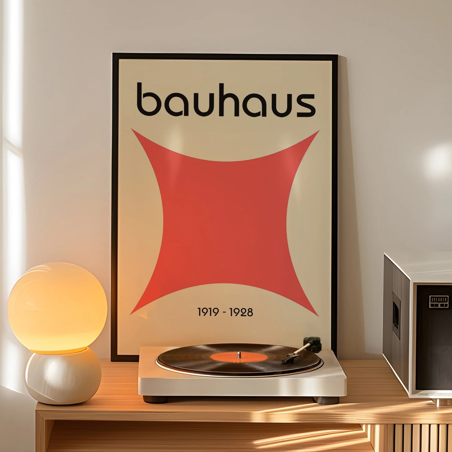 Modern Minimalist Bauhaus Star Canvas Wall Art Print Poster