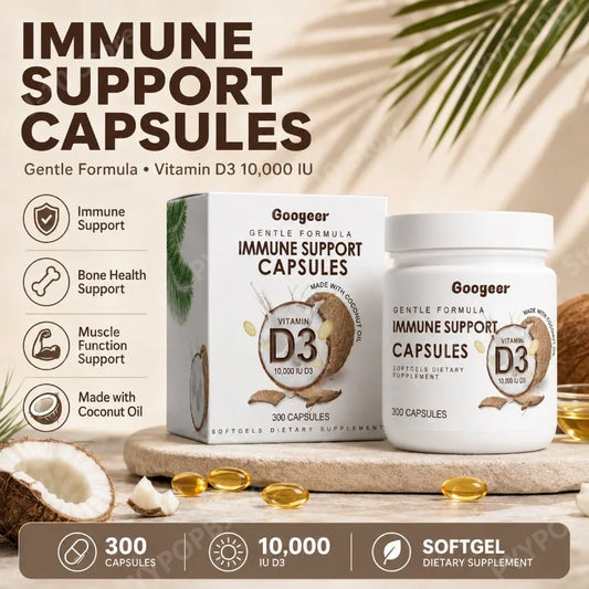Googeer Vitamin D3 2000 IU Softgels with Coconut Oil – 300ct Vitamin D3 Supplement Peaceful Pleasures Health and Wellness