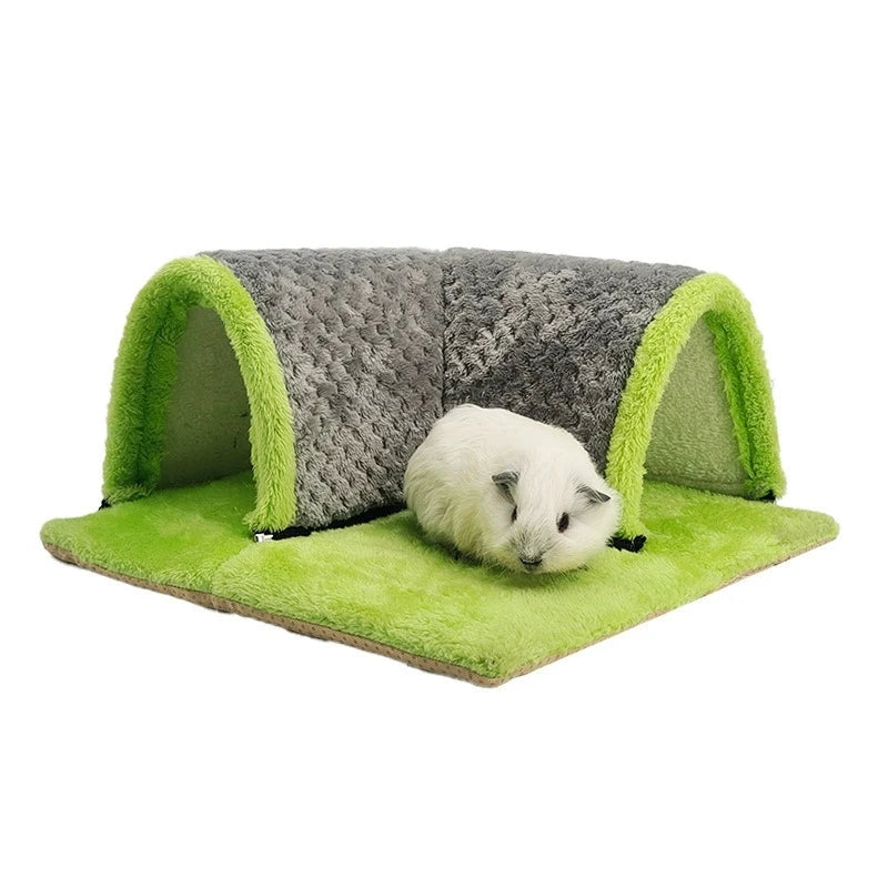 Fleece Guinea Pig Hideout Tunnel Bed | Corner Cage Hide