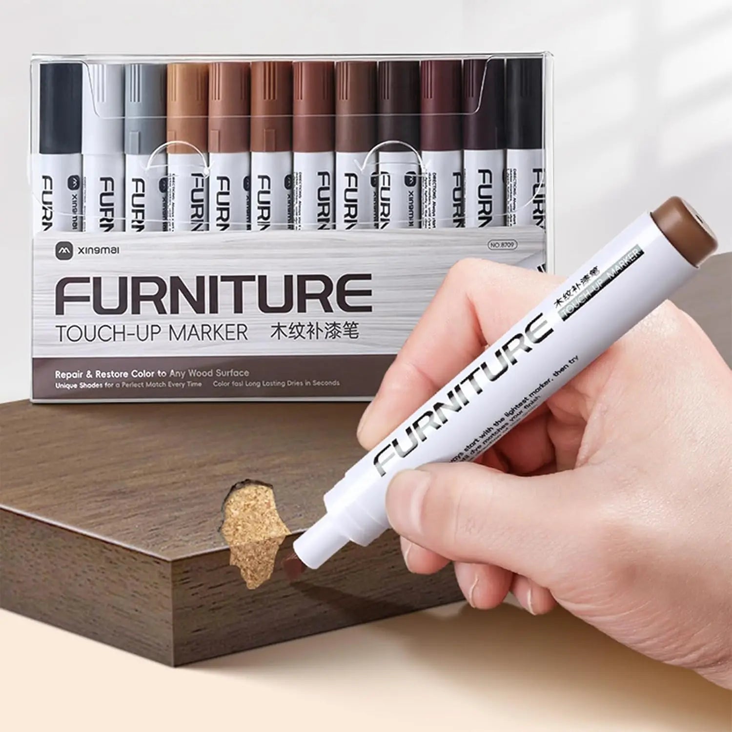 Wood Composite Grain Paint Furniture Touch-up Markers Pens Wood Floor,Furniture Markers Touch Up,touch up markers Peaceful Pleasures Health and Wellness