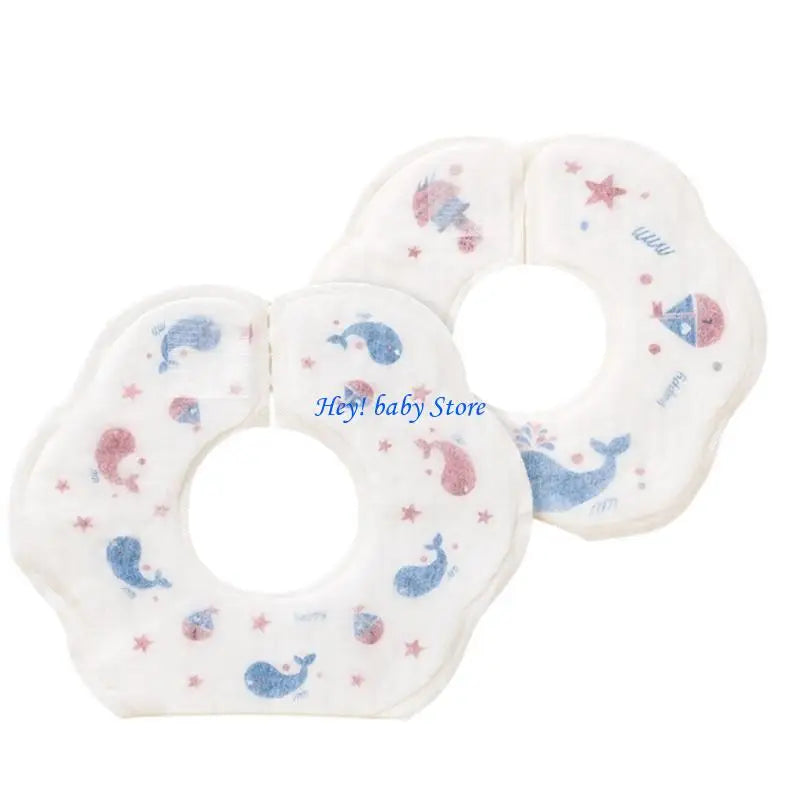 Disposable Baby Drool Bibs 20-Pack | Absorbent Cotton Saliva Towel