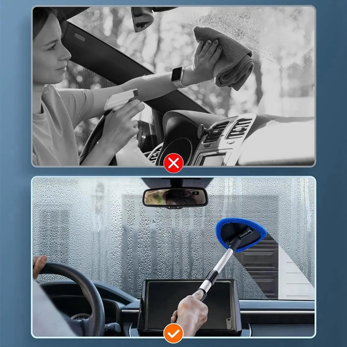 Car Windshield Cleaning Kit – Microfiber Pad & Retractable Handle Peaceful Pleasures Health and Wellness