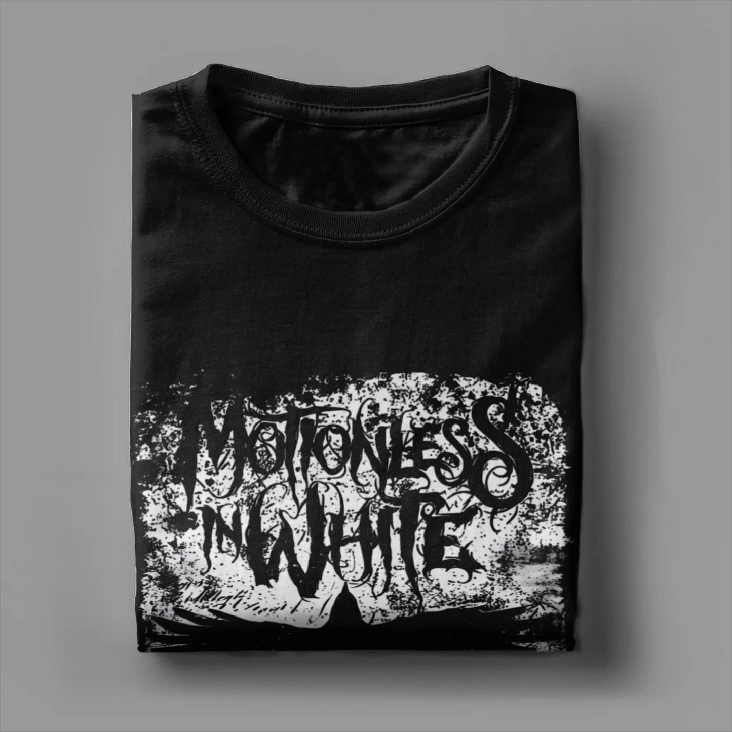 White Motionless T-Shirt Summer Band 100% Cotton T-Shirts For Men's Trendy Cool Casual Tshirt Short Sleeve Vintage Tops Peaceful Pleasures Health and Wellness