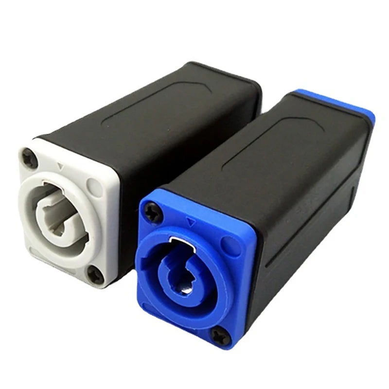 New 1Pc LED PowerCon AC Coupler Adapter Extender Connector Speakon Panel Mount Straight Adapter Blue White Peaceful Pleasures Health and Wellness