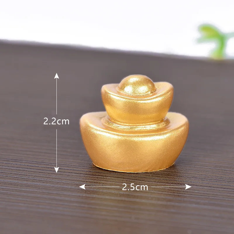 Feng Shui Auspicious Fa Cai Money Tree Gold Ingot Bag Lucky Fortune Spring Festival Mascot Desktop Ornament Car Home Decor Craft Peaceful Pleasures Health and Wellness 19