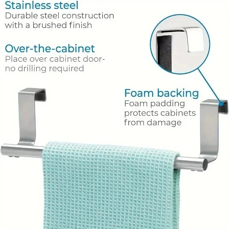 Over Door Towel Rack – Stainless Steel Hanging Bar Holder