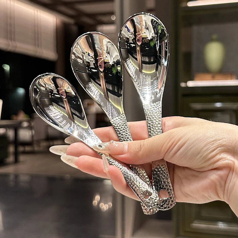 Stainless Steel Deep Soup Spoon | Mirror Polished Flatware Flatware Spoon Peaceful Pleasures Health and Wellness