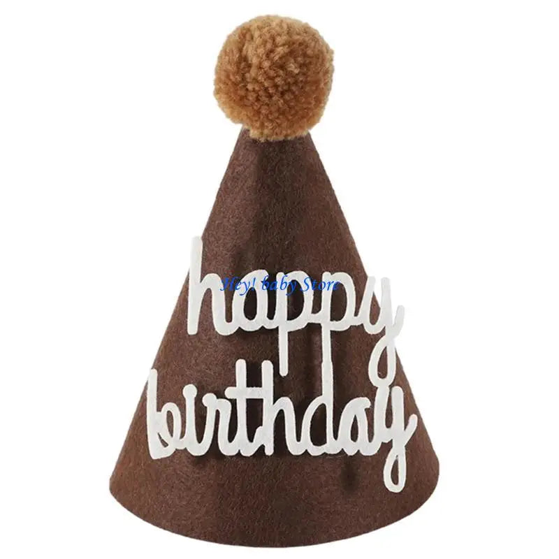 Baby Bear Birthday Hat | Soft Plush Beanie for Party & Photos