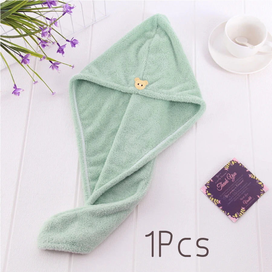 Hair Drying Towel For Long Hair Microfiber Hair Towel Wrap For Curly Thick Hair Super Water Absorbent Quick Dry For Women Girls Peaceful Pleasures Health and Wellness Green CN