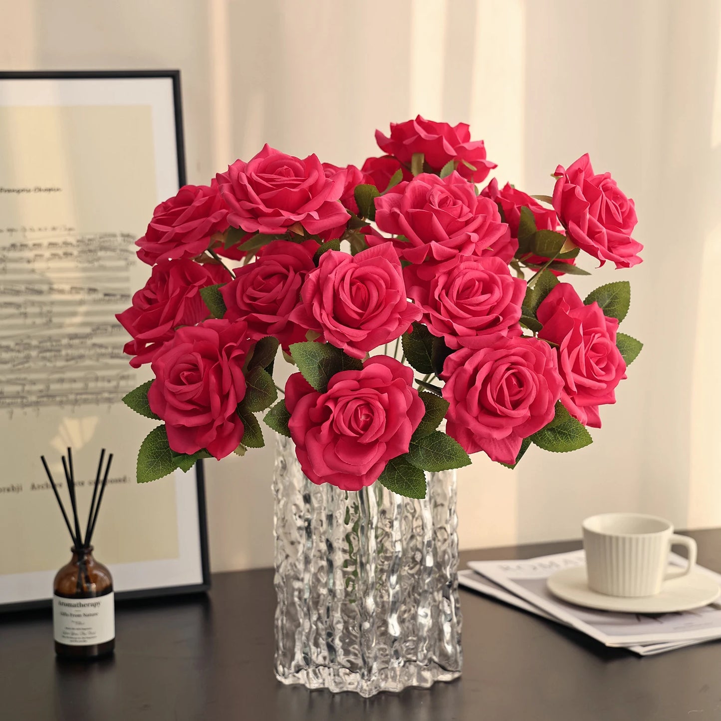 Silk Peony Artificial Flower Bouquet for Wedding & Home Decor