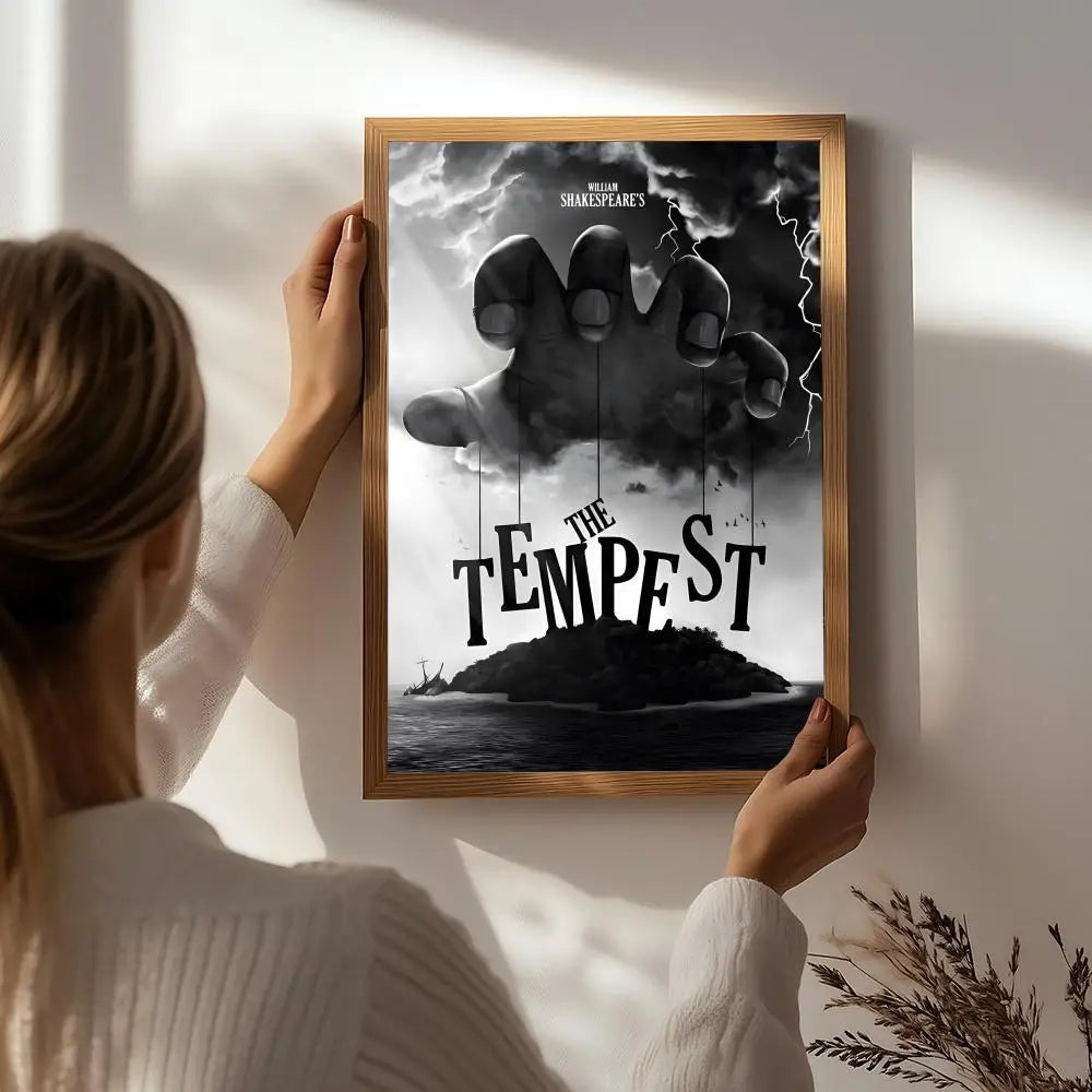 The Tempest Drama Poster – HD Waterproof Self-Adhesive Wall Art Wall Art Poster Peaceful Pleasures Health and Wellness White4 15X20cmNoframe