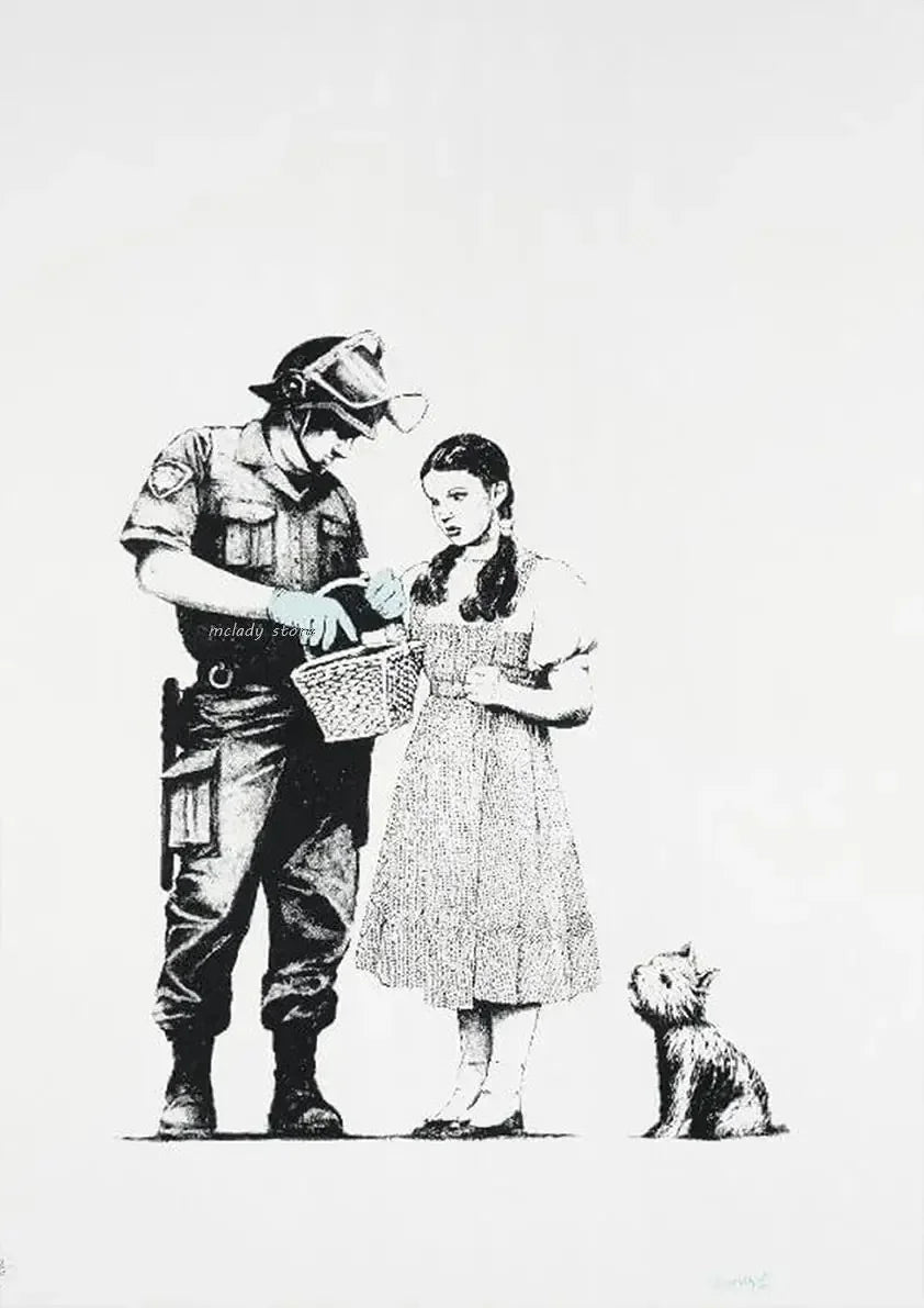 Banksy Girl with Red Balloon Canvas Wall Art | Street Art Decor