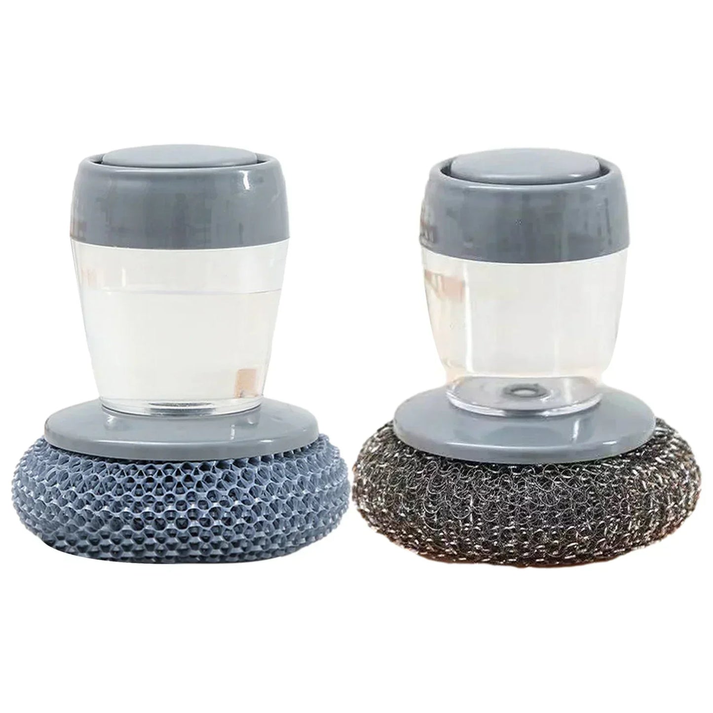Soap Dispensing Pot Scrubber Brush | Kitchen Cleaning Tool