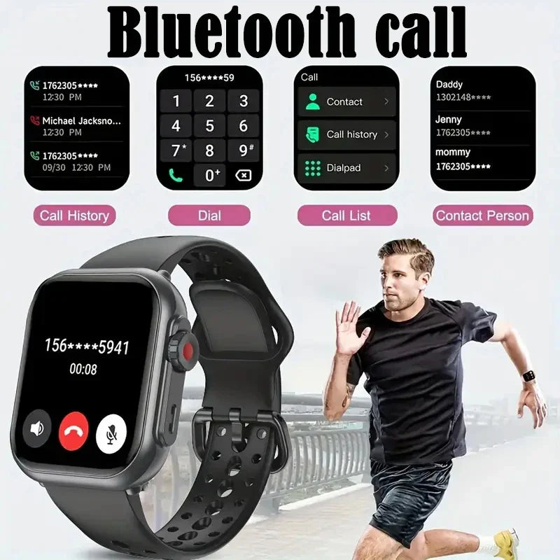 BOXUXING 1.85" AMOLED Smart Watch – Bluetooth Call, GPS, IP68