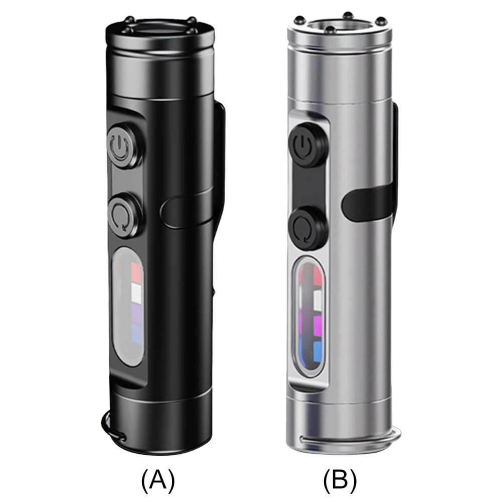 Mini Rechargeable LED Flashlight – 3 Modes, Clip & Magnetic Base