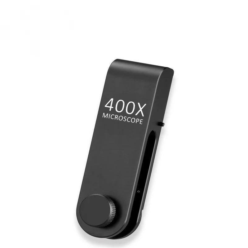 400X Mobile Phone Microscope Illuminant Identification Magnifier Hd Electronic Micro External Mini Microscope for Smart Phone Peaceful Pleasures Health and Wellness