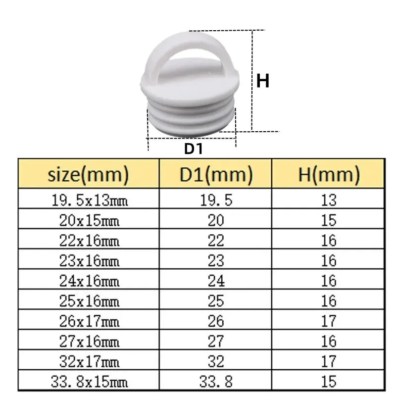 2-Pack Silicone Mop Bucket Drain Stopper – Round Scupper Plug