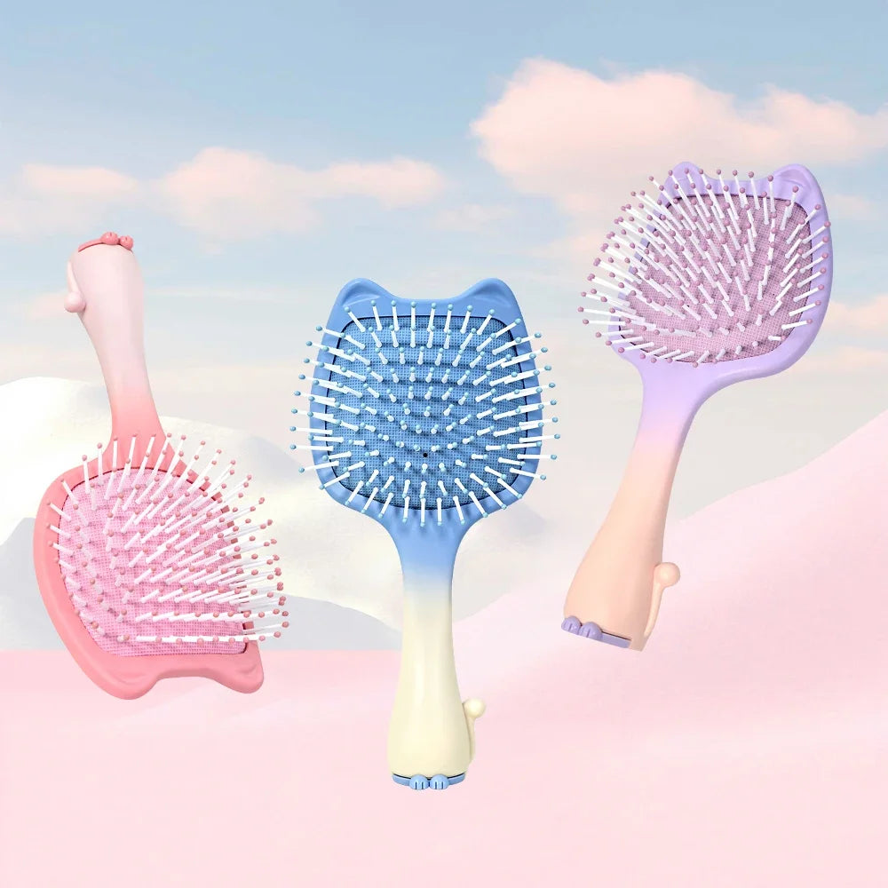 Cat Air Cushion Hairbrush – Detangling Scalp Massage Comb