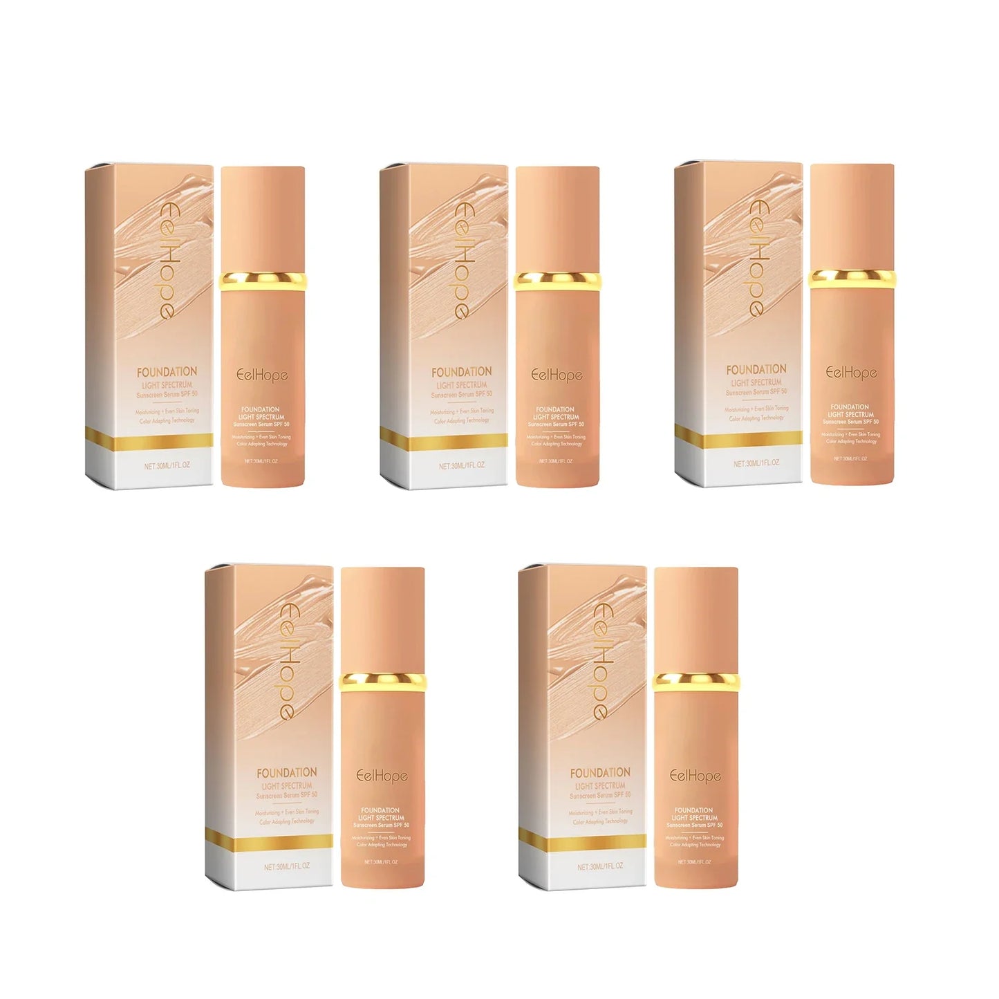 Eelhope 4-in-1 Foundation SPF 50 Full Coverage Concealer Primer