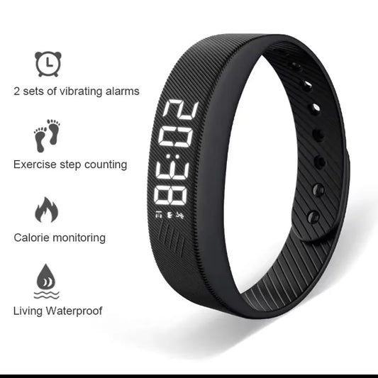Smart Bracelet LED Digital Waterproof Smart Clock Smartband Running pedometer Monitor Smart Band Vibration Alarm Reminder HT30 Peaceful Pleasures Health and Wellness sdwatch
