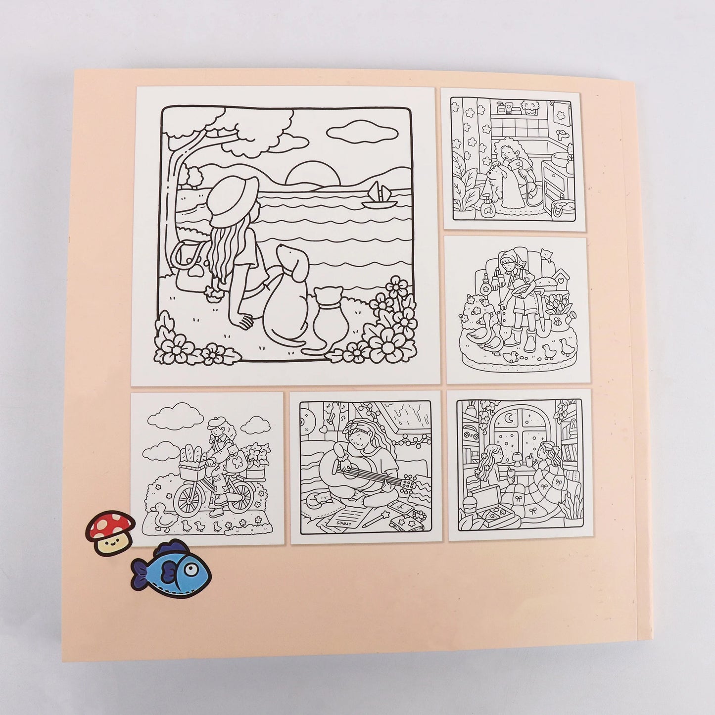 Cozy Atmosphere Relaxing Coloring Book Adults Teens Bold