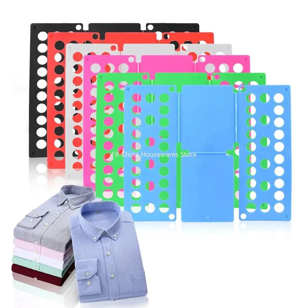 Kids Magic Clothes Folder - Quick T-Shirt & Jumper Folding Board - Portable Organizer for Home Storage - Multi-Color Set Peaceful Pleasures Health and Wellness