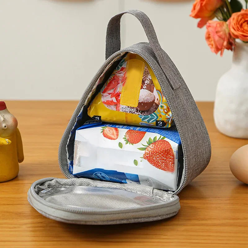 Cute Triangular Insulated Bags Outdoor Snack Pack Lunch Camping Keep Fresh Bento Box Insulated Bags For work and kid's school Peaceful Pleasures Health and Wellness
