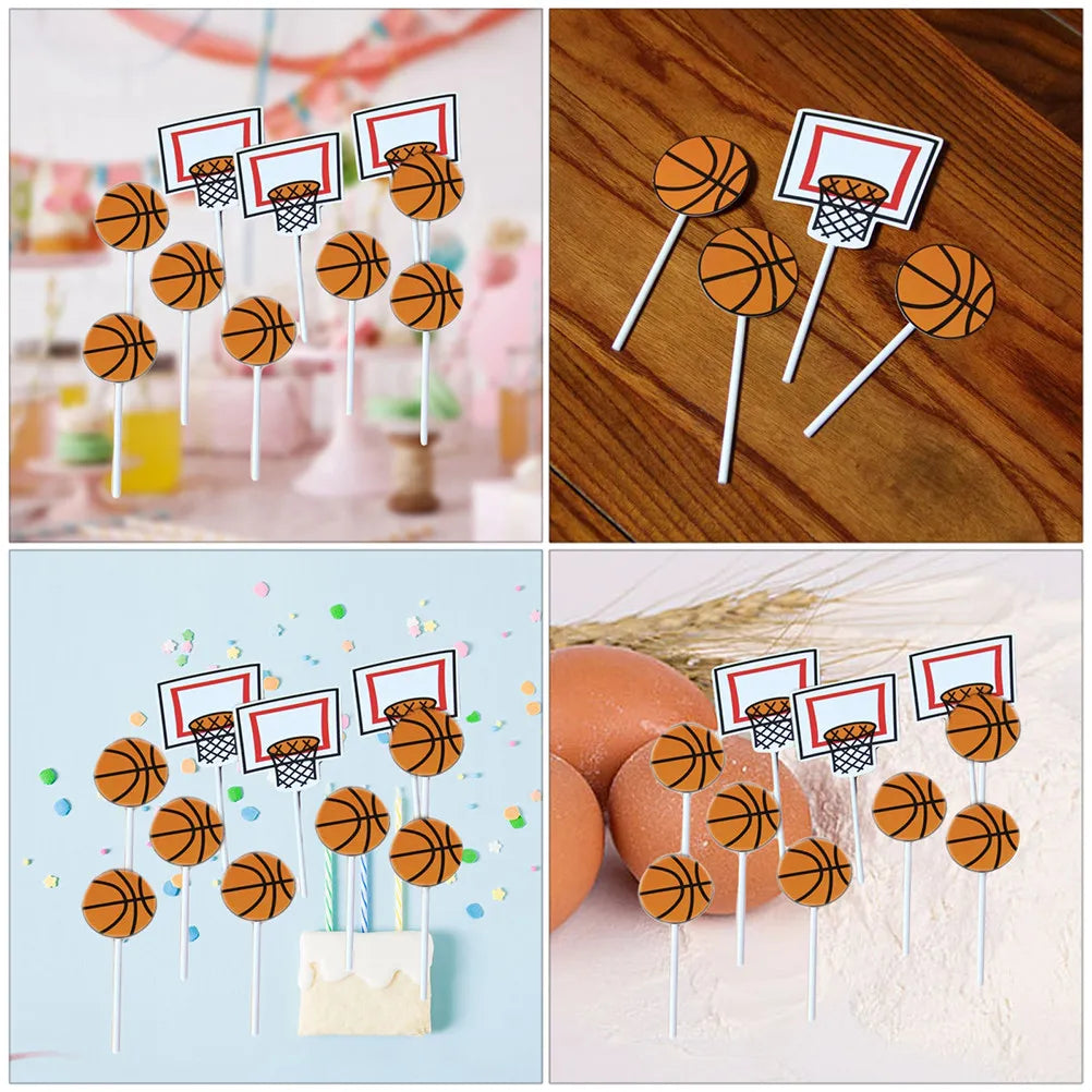 Basketball Birthday Party Cake Decor Picks Toppers for Cupcake Decoration Peaceful Pleasures Health and Wellness