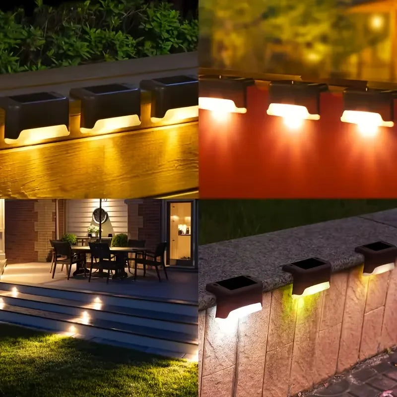 Solar LED Stair & Fence Lights | IP65 Waterproof Garden Lights