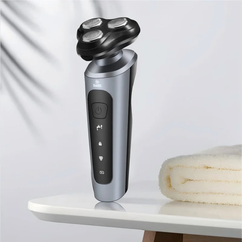 Men's Intelligent Rechargeable Shaver Wet/Dry Beard Razor ABS Tondeuse Dissolving Beard Rechargeable Razor for Smooth Skin Peaceful Pleasures Health and Wellness