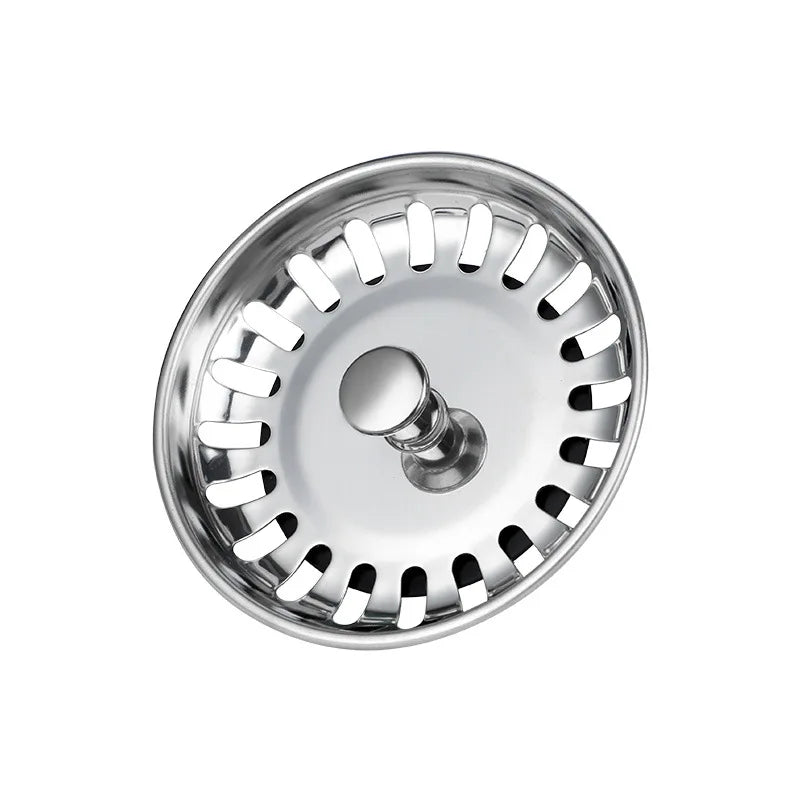 Stainless Steel Kitchen Sink Strainer & Stopper | 80mm Drain