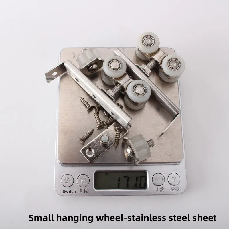 Sliding Door Roller Pulley Set – 4-Wheel Rail Track Hardware