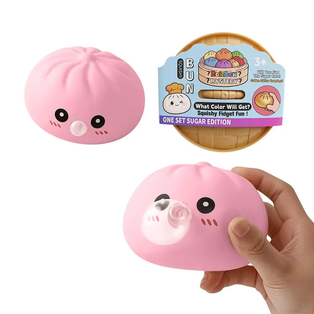 Silicone Bao Bun Squishy Toy – Slow Rising Squeeze & Bubbles