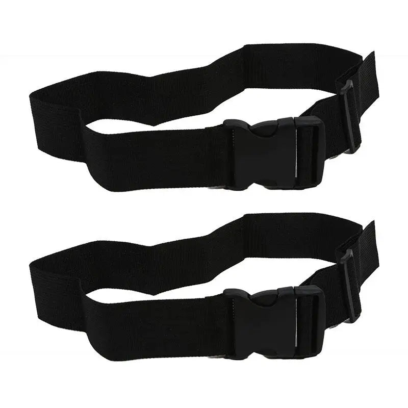 2pcs Black Webbing 5.0cm Wide Non Elastic Buckle Strap Adjustable Fixed Multifunctional Plastic Buckle Strap Storage Peaceful Pleasures Health and Wellness 100cm
