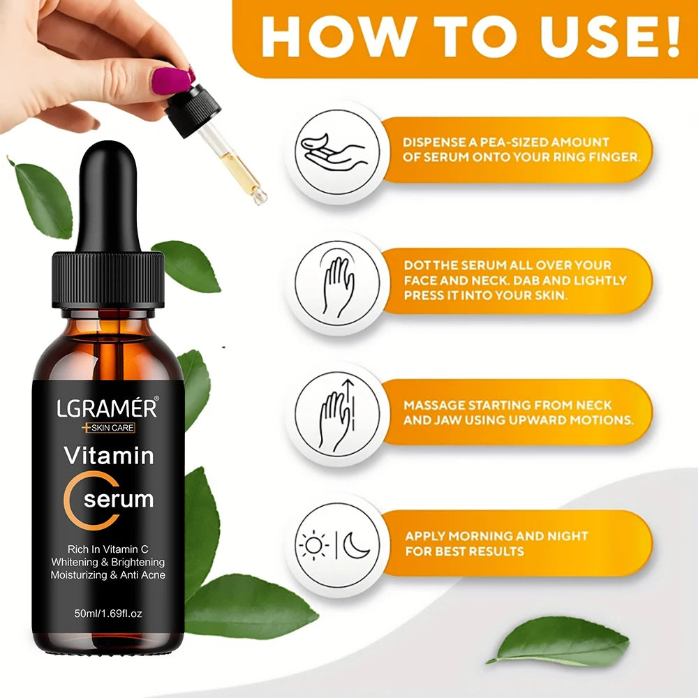 Vitamin C Face Serum – Brightening & Pore Minimizing Essence Face Serum Peaceful Pleasures Health and Wellness