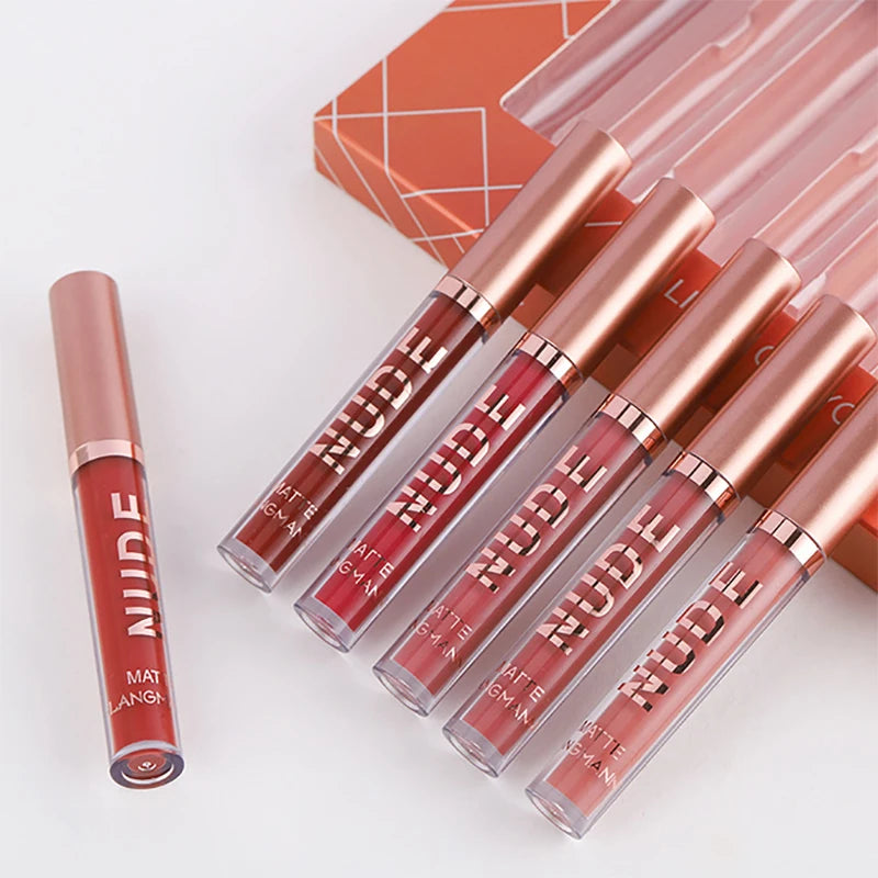 12 Piece Lip Liner and Lip Gloss Set Non-Sticky Matte Lip Liner Lip Gloss Set Moisturizing glossy, long-lasting non-removal Gift Peaceful Pleasures Health and Wellness