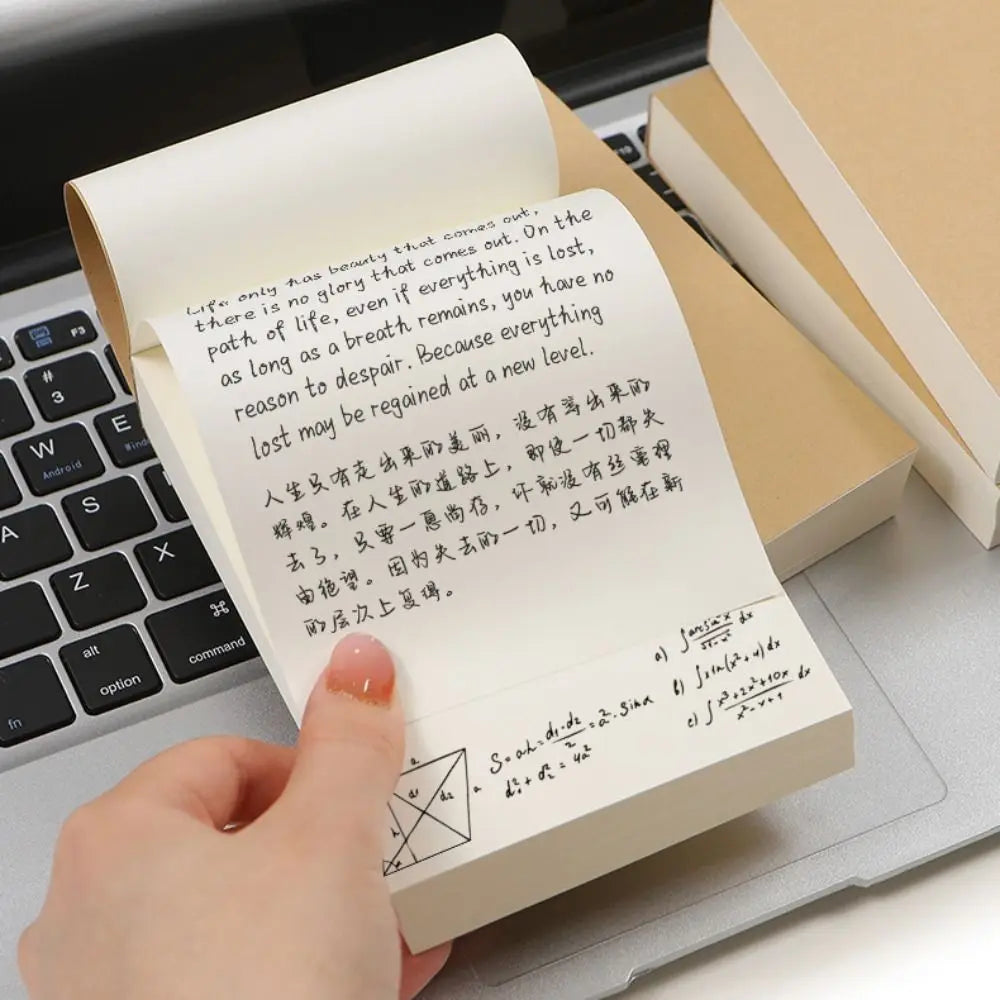 A6 Blank Tear-Off Notepad 252 Sheets | Draft & Writing Notebook