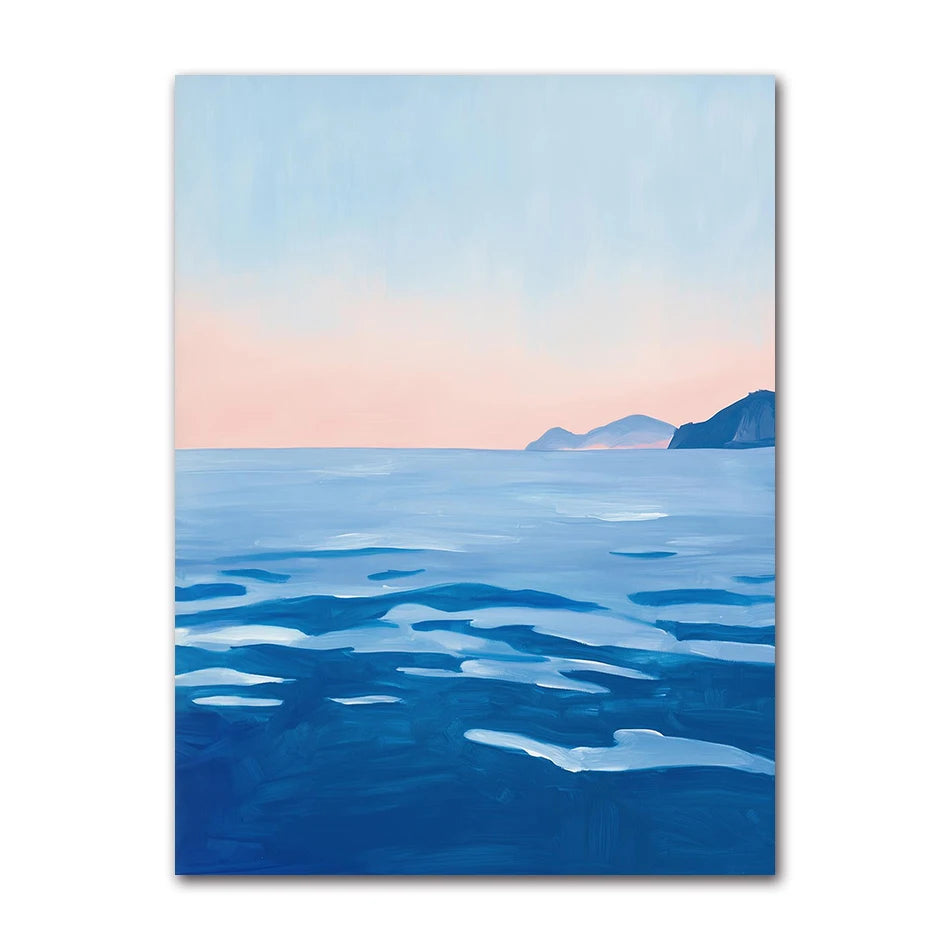 Beach Surfing Canvas Wall Art | Summer Seaside Poster Print Canvas Wall Art Peaceful Pleasures Health and Wellness 61739-08 30x40cm Unframed