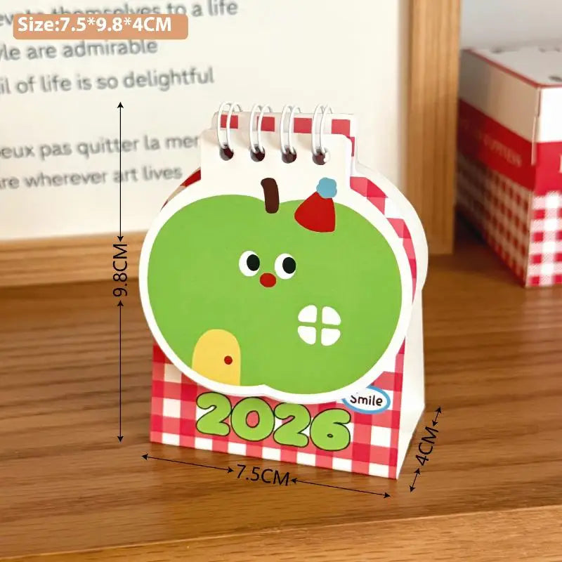 2026 Horse Year Mini Desk Calendar – Cartoon Coil Planner