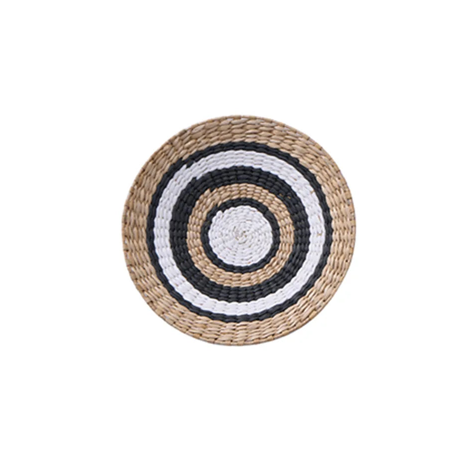 Boho Hand Woven Rattan Wall Basket | Farmhouse Decor