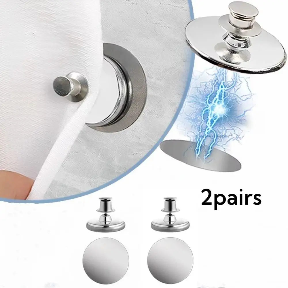 2pair Wall Mounted Curtains Magnetic Buckle Multifunctional Detachable Magnetic Suction Buckle Strong Magnetic Metal Peaceful Pleasures Health and Wellness